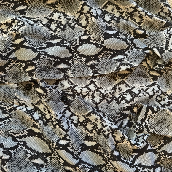 Snake print midi button front dress - Picture 2 of 2